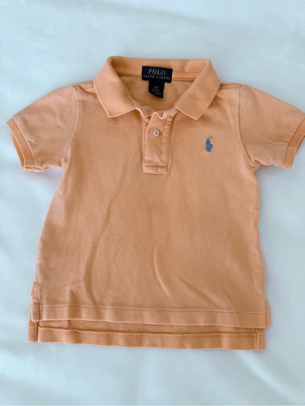 Toddler Ralph Lauren Light Orange Short Sleeve Polo Shirt (size 18M)